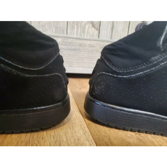 Nike Air Jordan 1 Flight 5 Premium High Top Black Sneaker Sz 7.5 Wmn 881434-001 - Picture 9 of 11